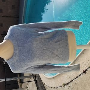 Others Follow Baby Blue Fuzzy Sweater - Size Small